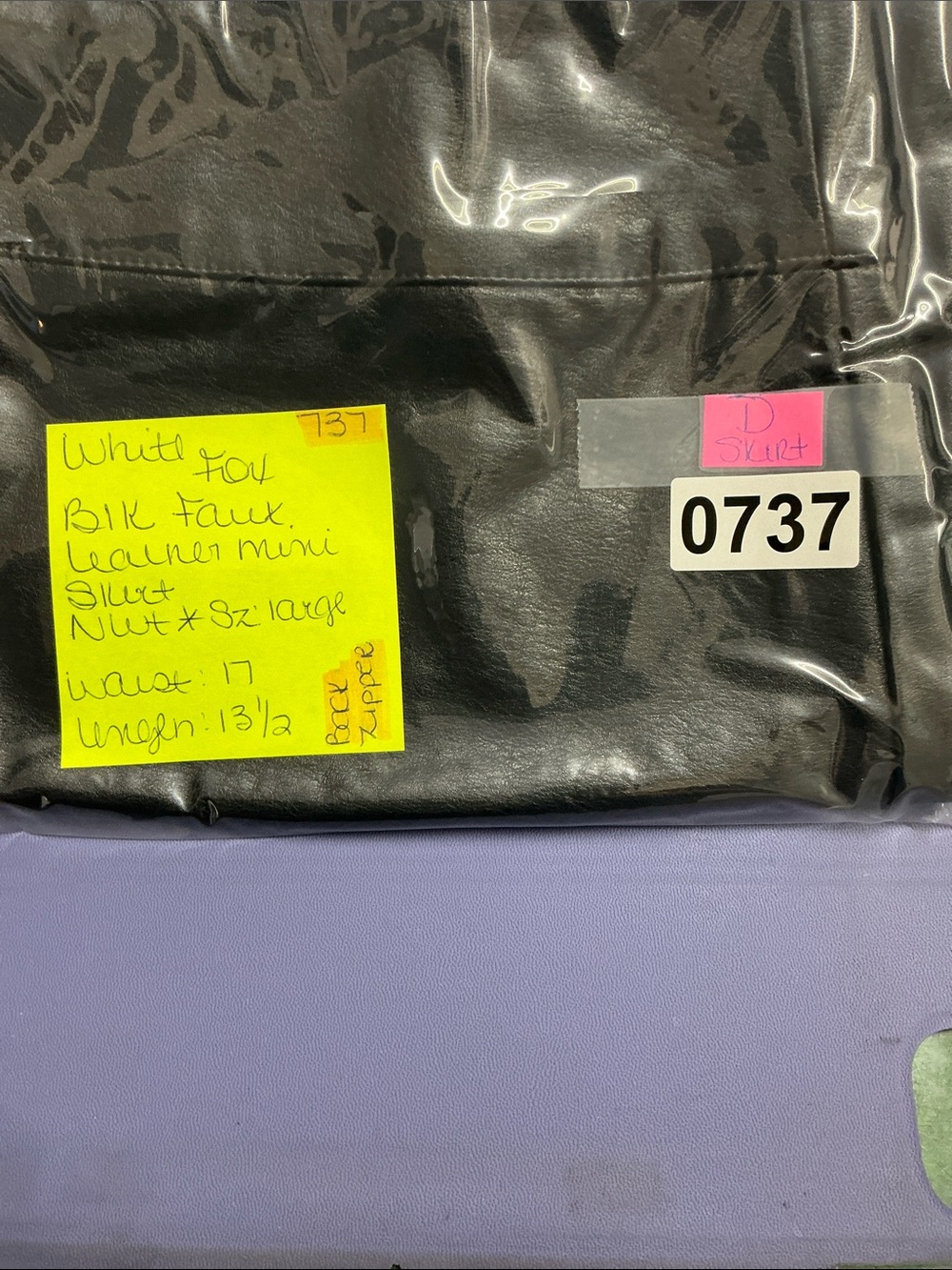 White Fox Boutique Black PU Mini Skirt - Picture 4 of 4